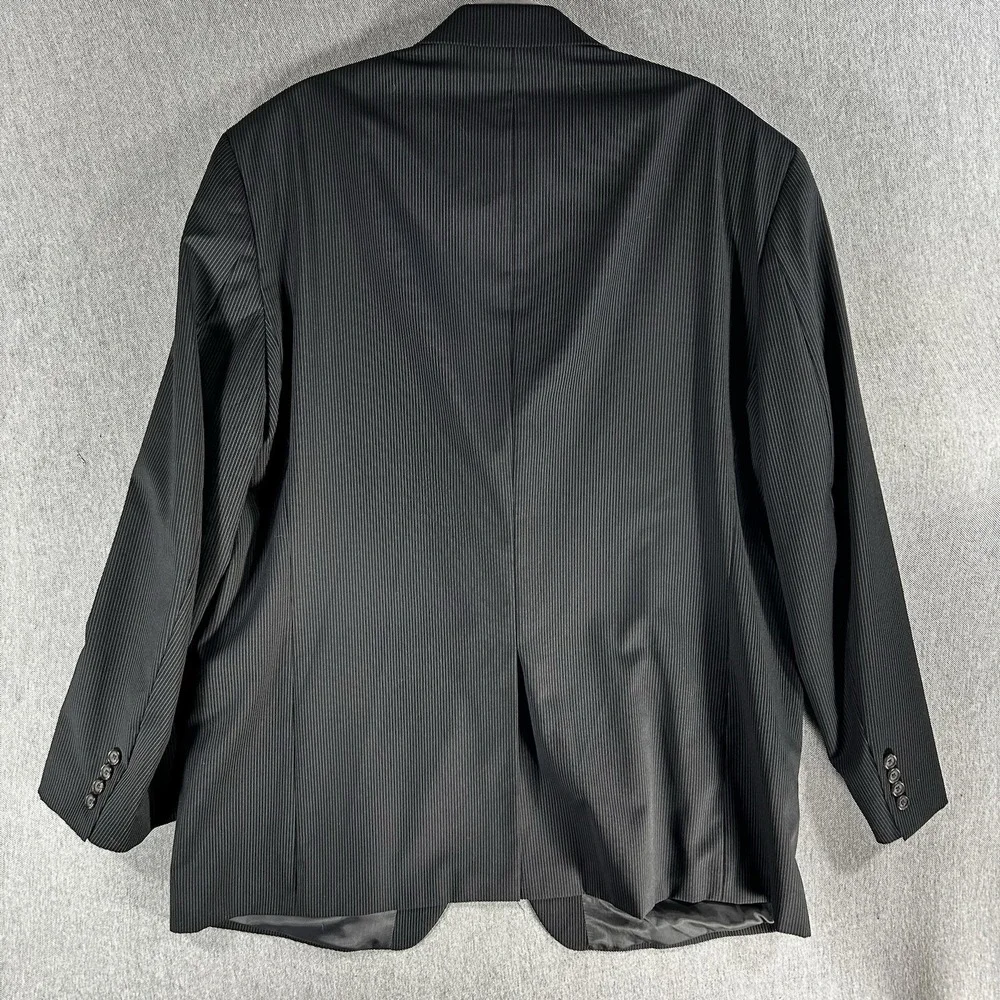 Lauren Ralph Lauren Suit Jacket Mens 48L Wool Navy‎ Blue Pinstripe Businesscore